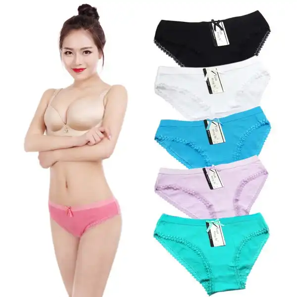 6 x Womens Sheer Spandex / Cotton Briefs - Assorted Colours Underwear Undies 86998